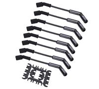 Set di cavi per candele a 8 cilindri, diametro 8 mm, 500 Ohm/ft, accessori per candele in acciaio inossidabile nero, 9070CK, ricambio per GM LS 2005-2011