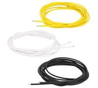 Set di Cavi per Chitarra Rivestiti in Tessuto da 9 m, 3 Cavi Intrecciati Vintage per Aggiornamenti e Riparazioni di Chitarre Elettriche (3 m Giallo/Bianco/Nero)