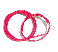 Set di cavi per freno anteriore e posteriore per bici BMX, MTB, rosa, esterno e interno, set completo di cavi freno rosa per bicicletta (set completo di cavi rosa)