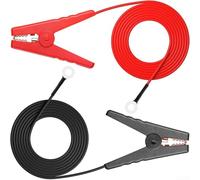 Set di cavi per recinzione elettrica con clip a coccodrillo per l'uso con caricabatterie ad energia solare, progettato per mantenere la recinzione esterna sicura e il controllo dei confini degli