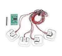 Set di celle di carico, modulo HX711 + 4 pz Set di sensori di pesatura del ceppo di strappo mezzo 50Kg, Modulo HX711 + Set di sensori di ponderazione estensimetrici personali a mezzo ponte 50 kg
