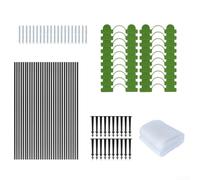 Set di cerchi in fibra di vetro per la protezione delle piante, che consentono una facile combinazione per formare tunnel e coperture sicure, migliorando le condizioni di crescita bloccando gelo e