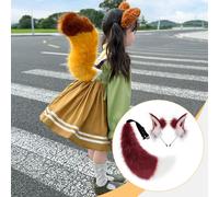 Set di cerchietti con orecchie di animale e coda, adorabili per le celebrazioni