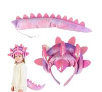 Set di Cerchietto e Coda da Dinosauro Triceratopo per Travestimento