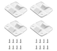 Set di cerniere di ricambio per frigorifero, kit di cerniere per coperchi refrigeranti, cerniere bianche per congelatori a cassa, viti resistenti incluse, per la riparazione del refrigeratore