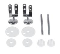 Set di cerniere di ricambio per sedile WC Cerniere cromate in lega di zinco con raccordi per sedili WC in resina di legno MDF