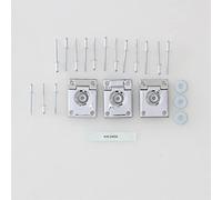 Set di cerniere in acciaio inox, regolabili, ad alta resistenza, per porte e mobili, ideale per installazioni durevoli e funzionali.