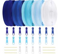 Set Di Cerniere in Nylon Da 2,8 Mm, 14 M, Senza Fine, Con Tiretto E Cerniera, pe