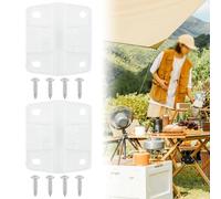 Set di cerniere in plastica per refrigeratore Coleman, 2 cerniere bianche con 8 viti, per modelli 5254D/5255D/6200/6250, larghezza 2-1/4"
