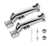 Set di cerniere laterali per porte con apertura parallela a 180 gradi per ante di armadi e armadi, con telaio in acciaio e lega di alluminio e tampone di smorzamento a chiusura liscia