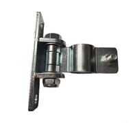 Set di cerniere per cancello agricolo in acciaio al carbonio resistente, finitura galvanizzata antiruggine per ingresso recinzione, hardware stabile ispessito, nero argento, 35 mm (35 mm argento)