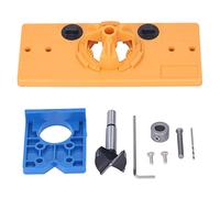Set di Cerniere per Cerniere, Kit di Maschere per Cerniere Nascoste 35 Mm, Hinge Hole Saw Jig Cerniera nascosta foratura Jig, Puncher Locator per Cabinet Cerniere e Piastre di Montaggio (Giallo)