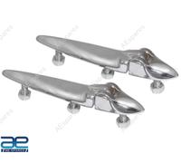 Set Di Cerniere Per Cofano Cromato Pair 5" 2 Unità Per Auto D'Epoca