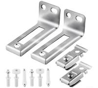 Set di cerniere per porta scorrevole in acciaio inox zincato, kit hardware a rullo pieghevole con dispositivi di bloccaggio per armadietto, confezione da 2