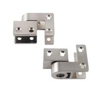 Set di cerniere per porte divisorie per WC per pannelli da 18 o 25 mm, ferramenta per box in lega alluminio, coppia superiore inferiore con chiusura automatica(For 25mm)