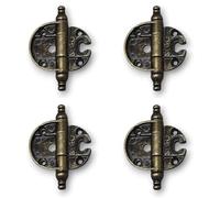 Set di Cerniere per Porte e Mobili Antichi - Stile Classico e Resistente | Ø35 mm, 35x18x21 mm CP04 (4, Bronzo)