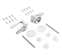 Set di cerniere per sedile WC in metallo e plastica, in acciaio inox, metallo, plastica, 65050 2