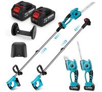 Set di cesoie per erba con batteria 2 in 1, telescopico, 21 V, 4,0 A, per Makita 18 V, tagliasiepi, manico telescopico piccolo, tagliasiepi