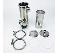 Set di cestelli for gin da 4" for distillazione casalinga - Acciaio inossidabile 304 con cestello filtrante V-1500ml e connettori(With Basket 1pcs)