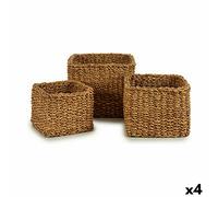 Set di Cesti Gift Decor Marrone Alghe marine 3 L 7 L 13 L [4 Unità]