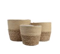 Set di Cestini Decoris Juta [20 x 20 x 17 cm] [3 Unità]
