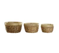 Set di Cestini DKD Home Decor Marrone Naturale Bambù Juncus Tropicale 40 x 40