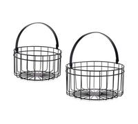 Set di Cestini Gift Decor Nero Metallo