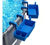 Set di cestini portaoggetti per piscina, con cestino in plastica, supporto per bevande, accessori per vasca idromassaggio, accessori multifunzionali per piscine fuori terra (B)