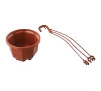 Set di cestini sospesi in plastica per balcone, portico e spazi esterni, con fori di drenaggio e base traspirante per una salute ottimale delle piante (A)