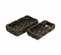 Set di Cestini Versa 11 x 4 x 20 cm Marrone scuro 2 Unità