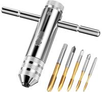 Set Di Chiave a Cricchetto, 5 Pezzi Maschi per Filettatura M3/ M4/ M5/ M6/ M8 +
