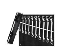 Set Di Chiave A Cricchetto - Set Di Chiave A Cricchetto Da 10 Pezzi - Box End Chrome Vanadium Acciaio Strumenti Per Meccanici, Impianti Idraulici E Riparazione Domestica | Prestazioni A Prova Di