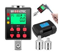 Set di Chiave Dinamometrica Digitale, Dinamometro 1/2 1/4 3/8 Adattatori ad Alta Precisione 5 Unità di Coppia Retroilluminate 2 Modalità per Riparazioni Automobilistiche Bici Moto (3.4-340Nm)