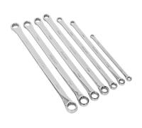 Set Di Chiavi A Anello Doppio 7 Pezzi Extra-Lungo Metric | AK6311 Sealey Nuovo