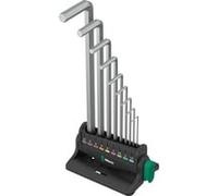 Wera 950/9 Hex-Plus 8, set di chiavi a L, metriche, cromate - 05022102001