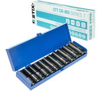 Set di chiavi a bussola 11 pezzi 1/2" CR-MO 10-24 mm per avvitatore a percuss...