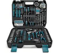 Set di chiavi a bussola 115/46 pezzi, con azionamento a stella, kit combinato per riparazione e manutenzione automobilistica, con cricchetto e cacciavite Nero-1 set/46 pezzi,Nero blu-1 set/115 pezzi,N