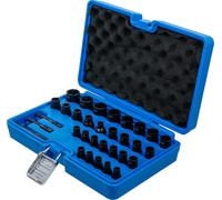 BGS 74560 | Serie di bussole esagonali / cacciaviti con profilo elicoidale | 6,3 mm (1/4") / 10 mm (3/8") | Metrico e dimensioni in pollici | 32 pz.