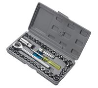 Set di Chiavi A Bussola 40 Pz/Set Cassetta degli Attrezzi di Riparazione Set di Prese per Auto Kit di Cacciaviti per Manicotti Kit di Strumenti di Riparazione Auto Utensili A Mano