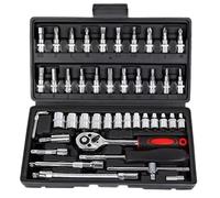 Set di chiavi a bussola 46 PC Set Di Utensili Manuali Riparazioni Automobilistiche Cassetta Degli Attrezzi Da Meccanico Cacciavite A Cricchetto Chiave A Bussola 1/4" A Cricchetto
