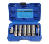 Set di chiavi a bussola, 711 pezzi, con trazione destra, denti elicoidali per una presa sicura e una facile rimozione di viti e dadi arrotondati, profondità 65 mm, 3/8 azionamento (7PCS)