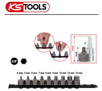 Set Di Chiavi A Bussola A Esagono Interno Extra Corta 3/8" 9 Pezzi 4-14mm