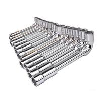 Set di chiavi a bussola a L a doppia testa per macchine edili e riparazioni auto, con design a gomito perforato e curva da 90 a 100 gradi (11 mm)