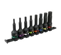 Set Di Chiavi A Bussola Ad Impatto Hex Sealey 8 Pezzi 1/2" Sq Drive AK56001