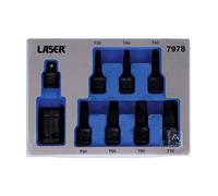 Laser Tools Doppio Guida Stella a Impatto Punta Presa Set 9pc 7978