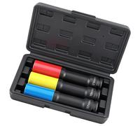 Set di chiavi a bussola antiscivolo professionali da 1/2 pollici, protegge la vernice del mozzo durante le riparazioni dell'auto, set di 3 prese efficienti