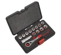 Set Di Chiavi A Bussola Bassa Profilo Sealey 14 Pezzi WallDrive Metric AK6926