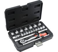 Set Di Chiavi A Bussola Cassetta Degli Attrezzi TYP2 3/8" XS 22 PZ.