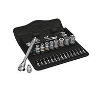 SET DI CHIAVI A BUSSOLA CON CRICCHETTO E INSERTI WERA 8100 SA 11 Zyklop Metal - acciaio al cromo vanadio, 1/4", impugnatura lunga