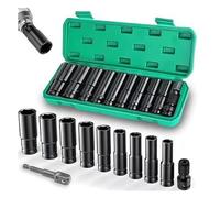 Set di chiavi a bussola con impatto industriale trattate termicamente per migliorare la durata nella riparazione di attrezzature agricole, set di 11 bussole antiruggine con marcatura delle dimensioni